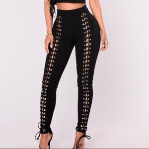 fashion nova lace up leggings